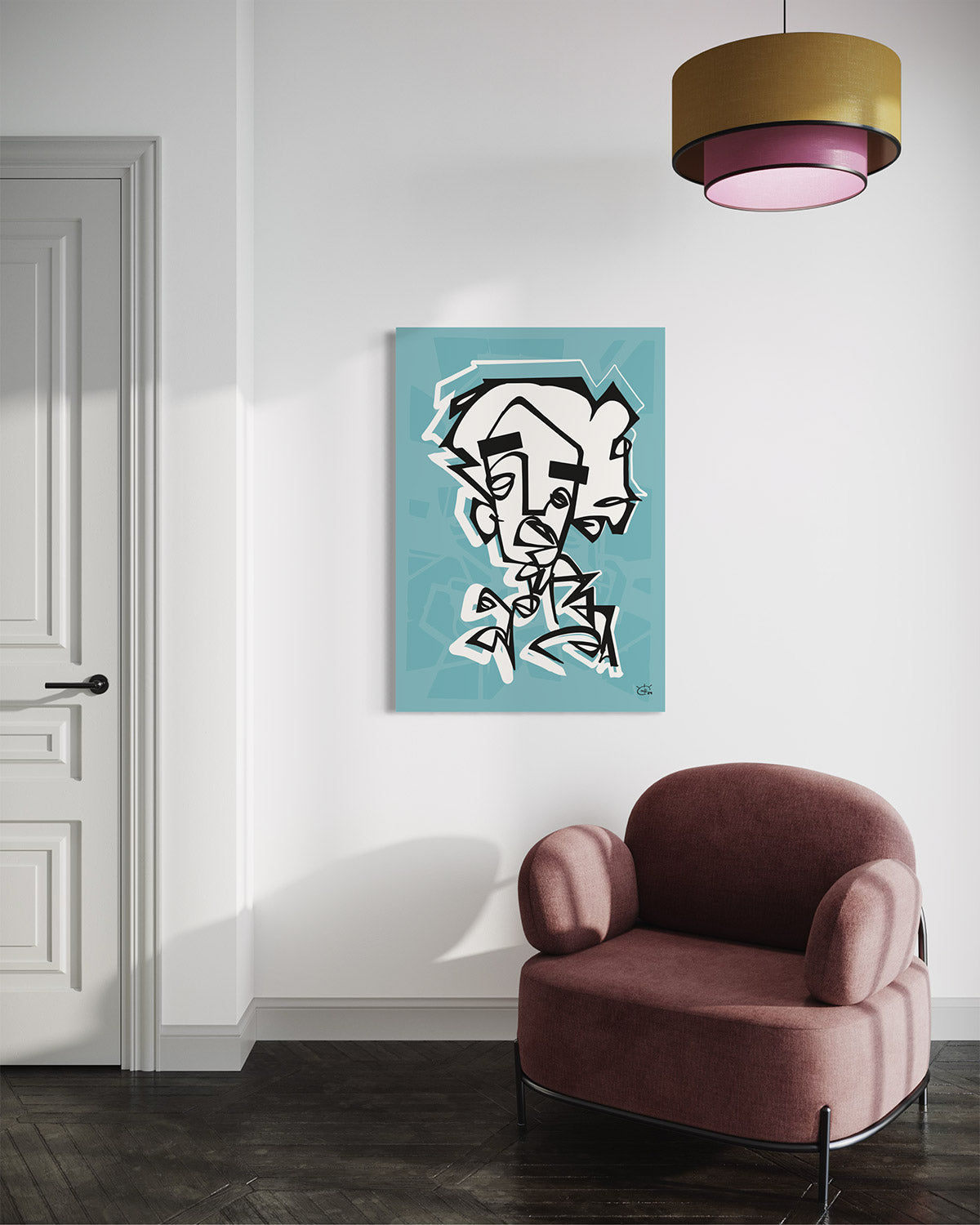 SAY WHAT | Continuous line modern canvas art print