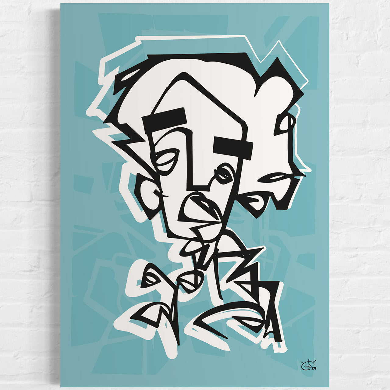 SAY WHAT | Continuous line modern canvas art print