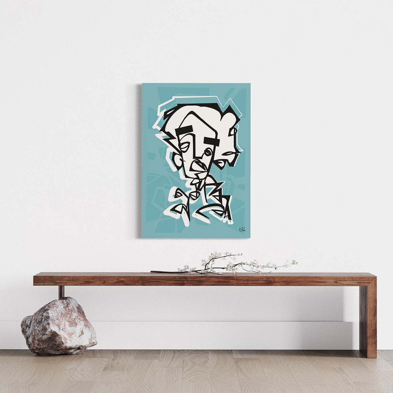 SAY WHAT | Continuous line modern canvas art print