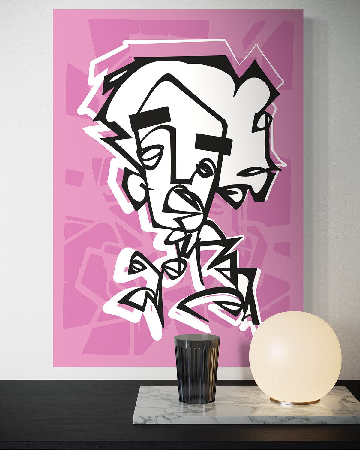 SAY WHAT | Continuous line modern canvas art print