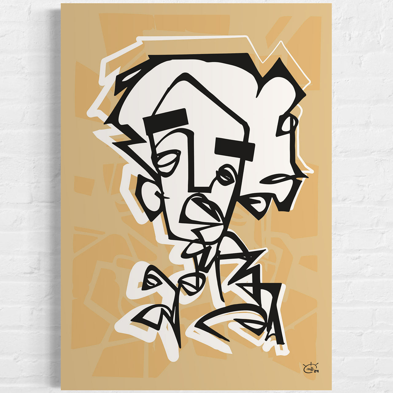 SAY WHAT | Continuous line modern canvas art print