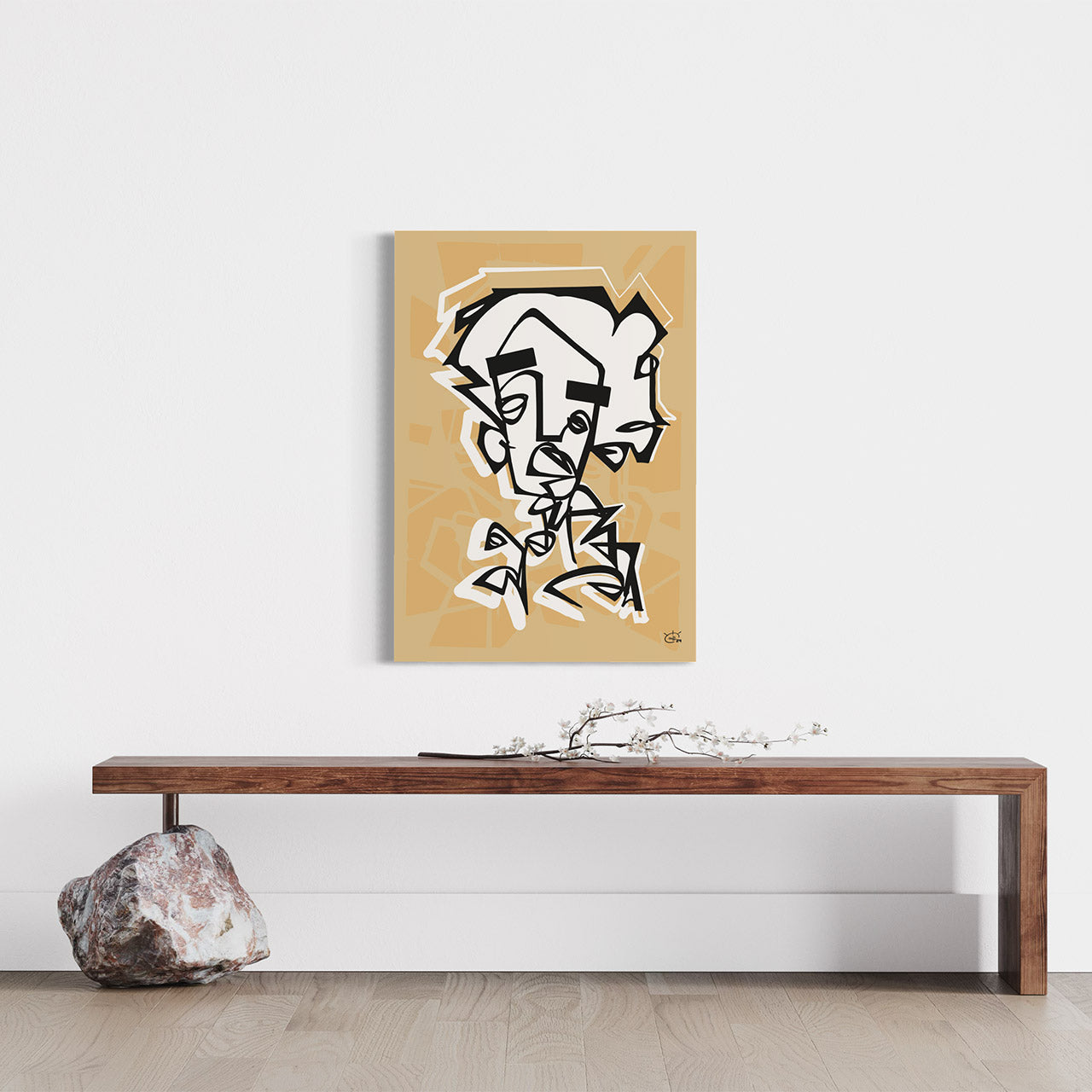 SAY WHAT | Continuous line modern canvas art print