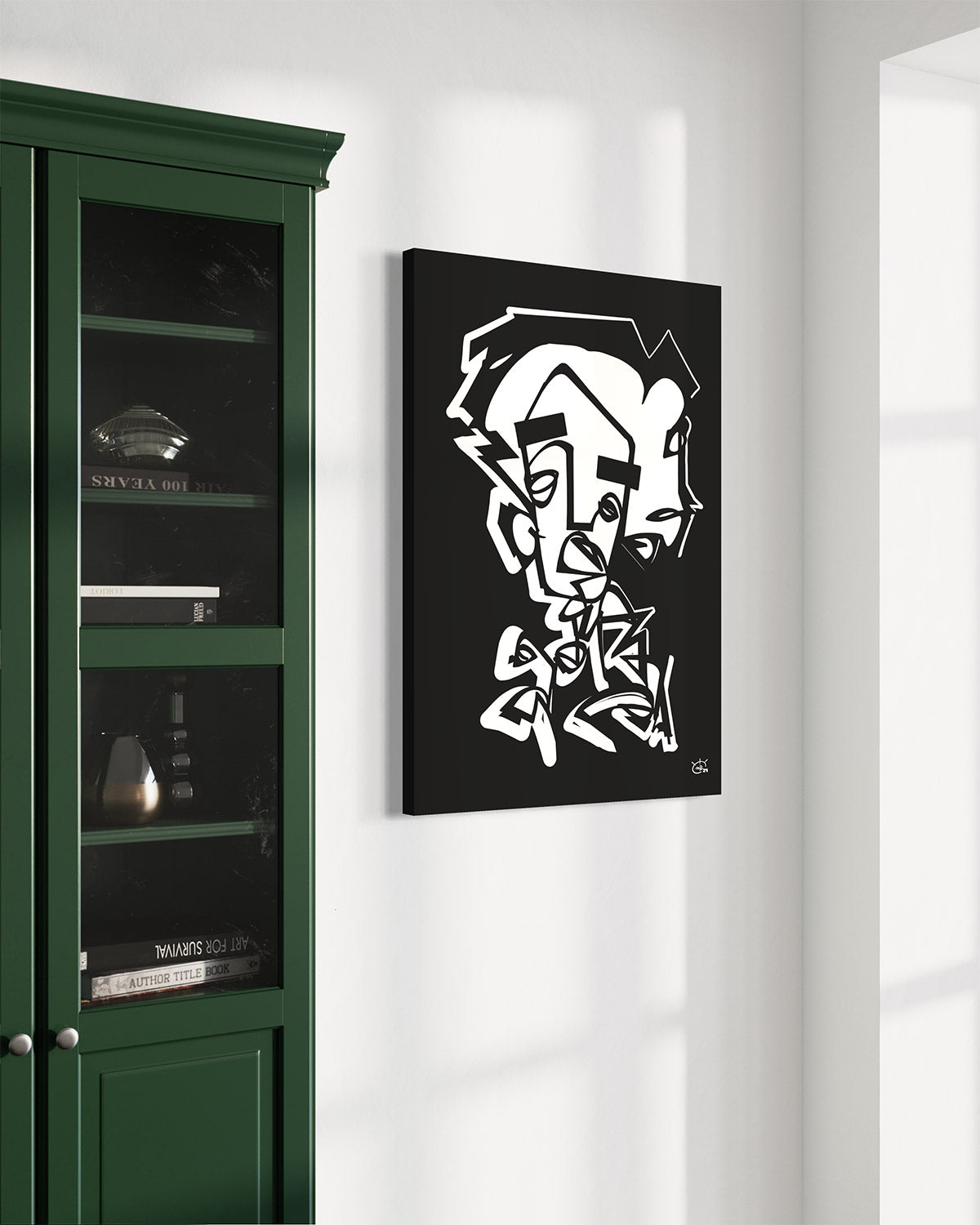 SAY WHAT | Continuous line modern canvas art print