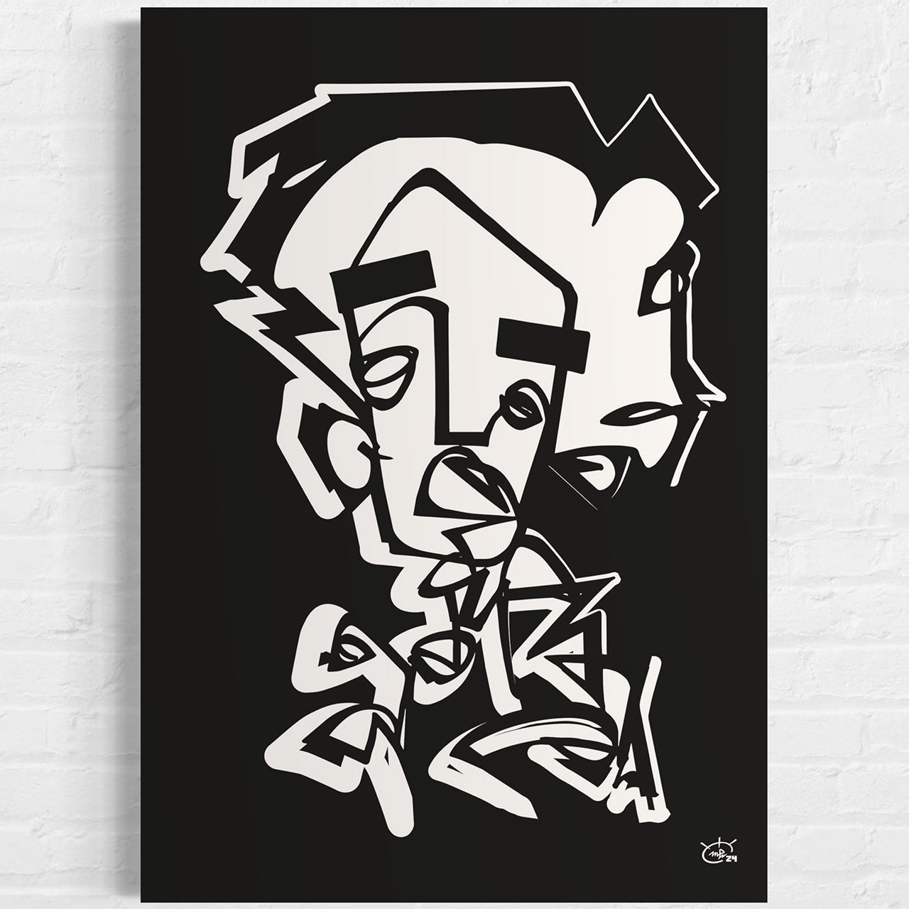 SAY WHAT | Continuous line modern canvas art print