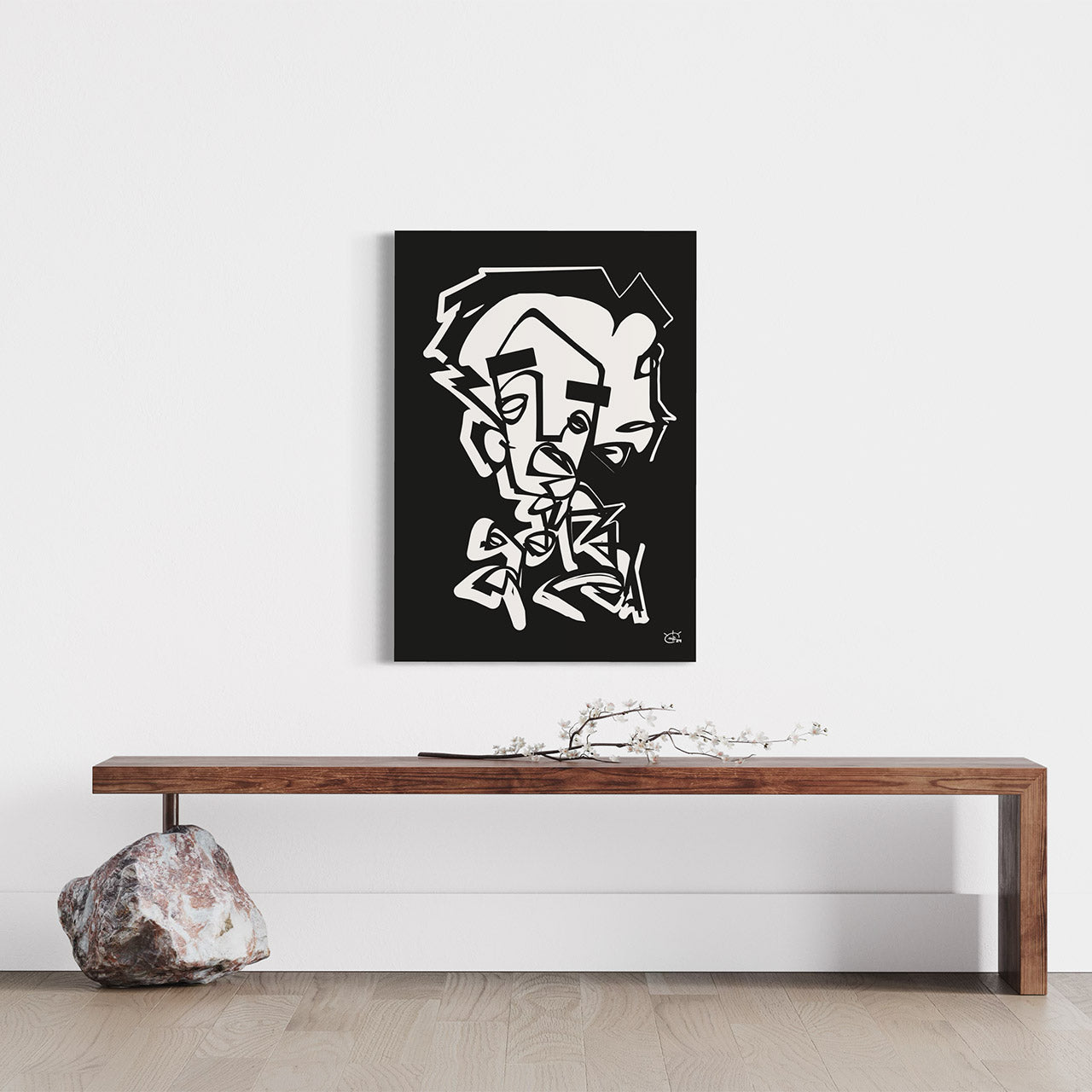 SAY WHAT | Continuous line modern canvas art print