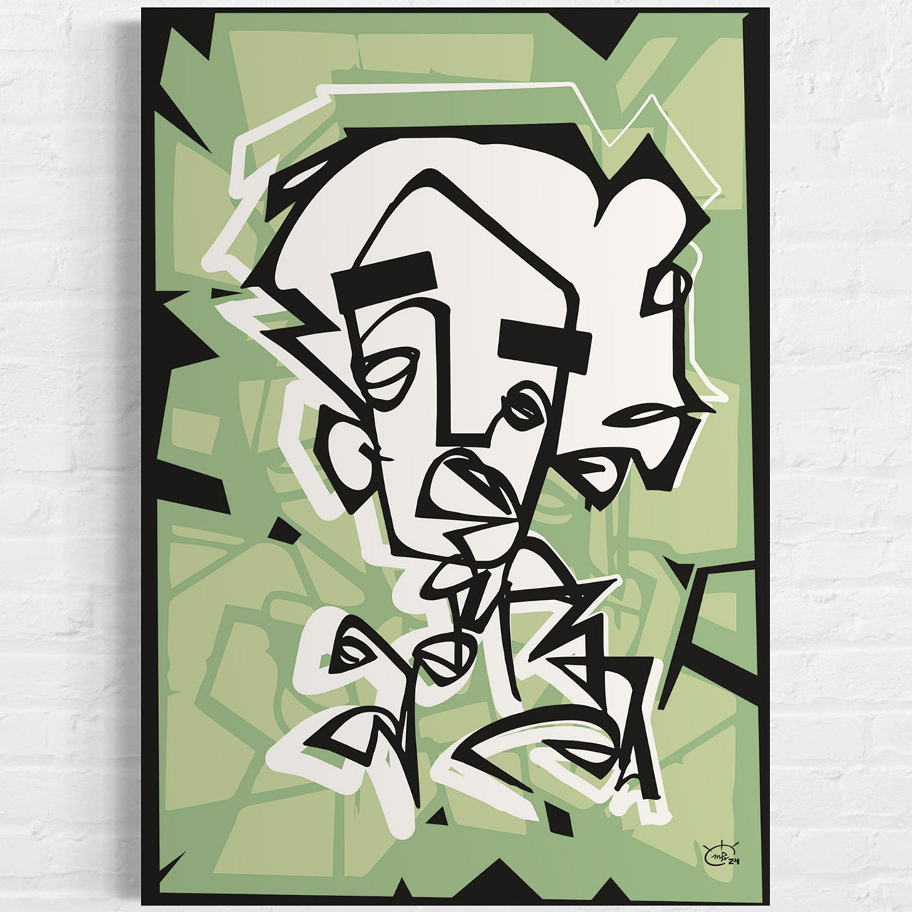 SAY WHAT | Continuous line modern canvas art print