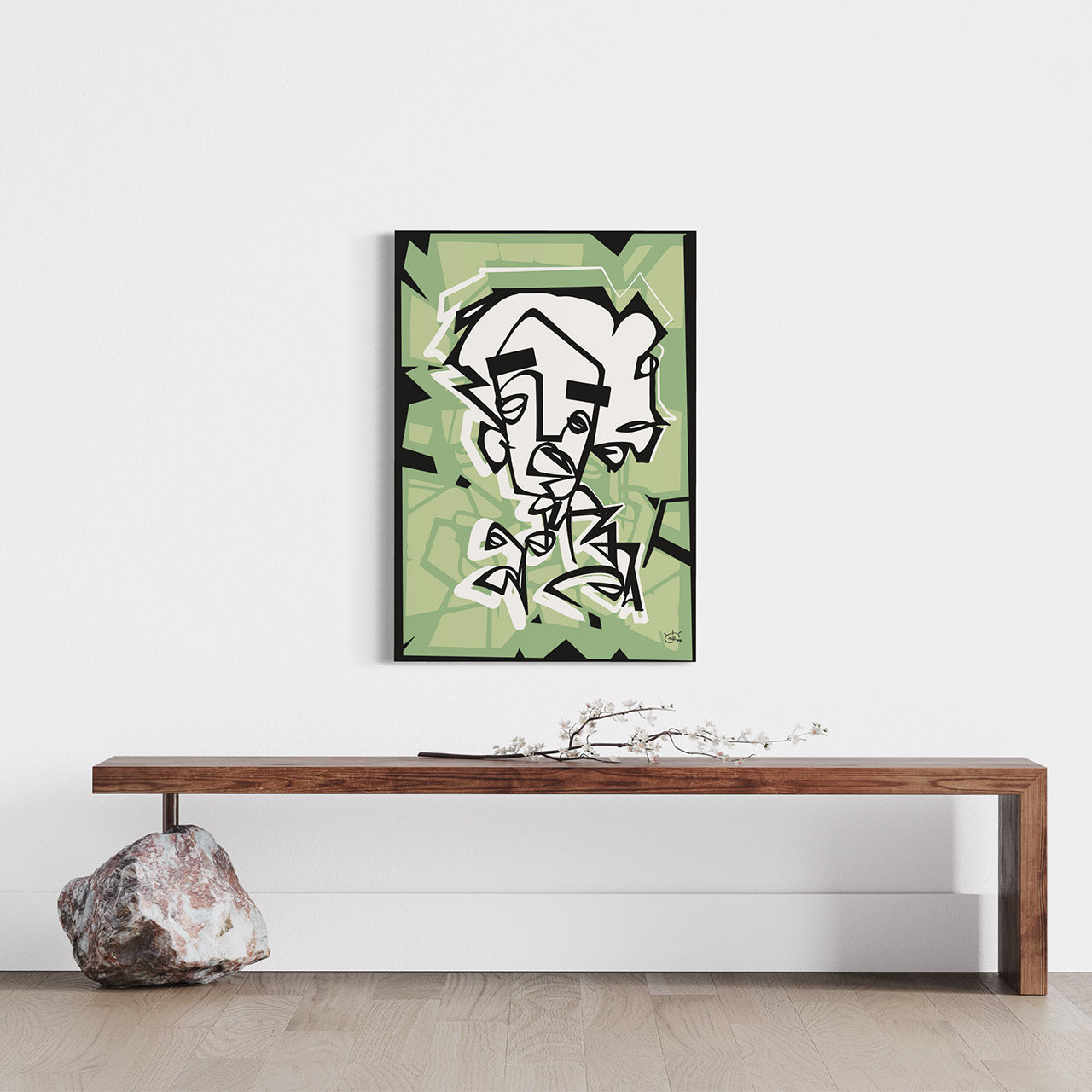 SAY WHAT | Continuous line modern canvas art print