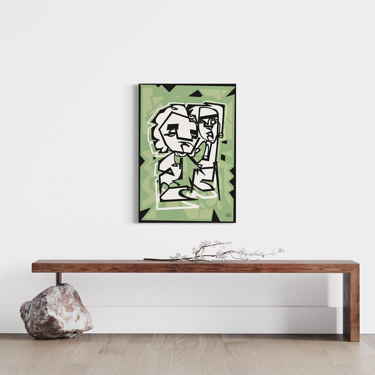 STOP COMPLAINING | Line canvas art print