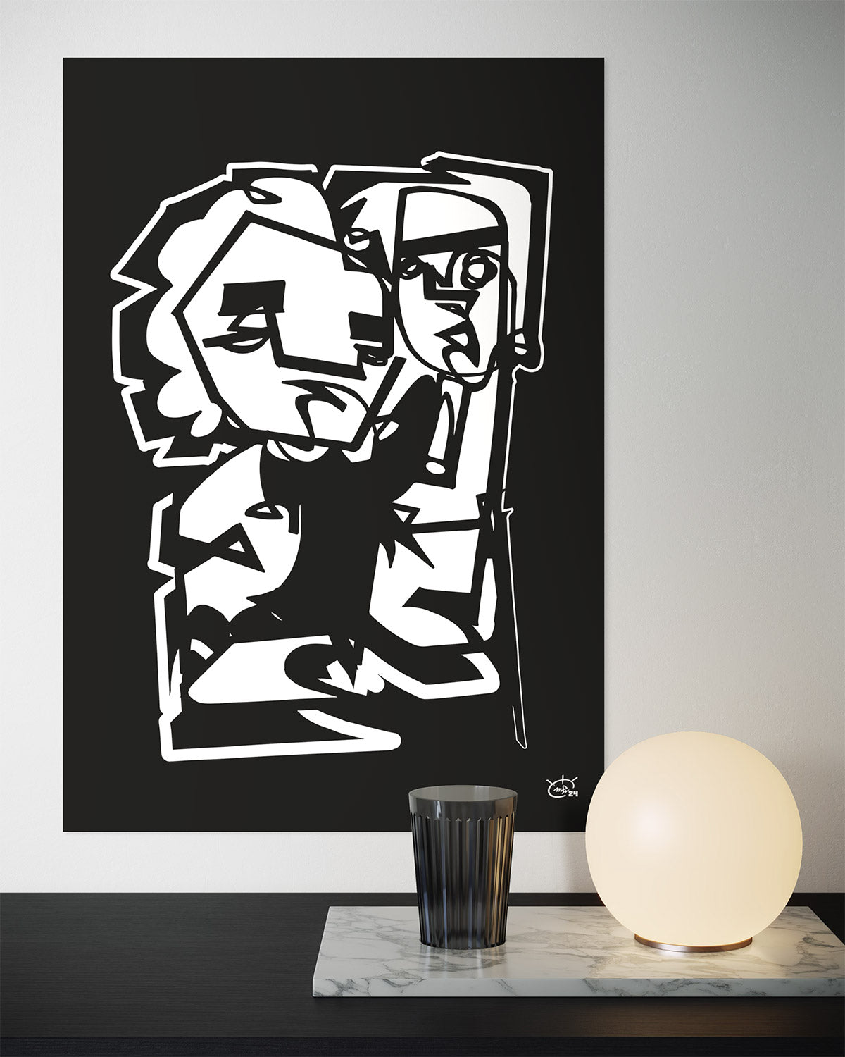 STOP COMPLAINING | One line abstract art poster