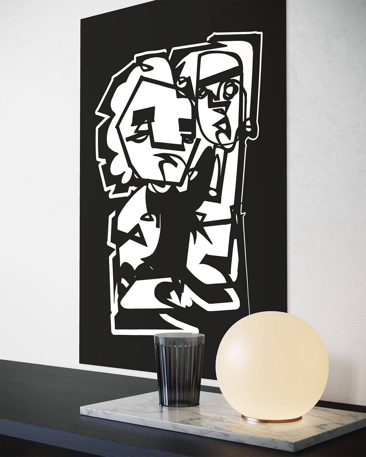 STOP COMPLAINING | One line abstract art poster