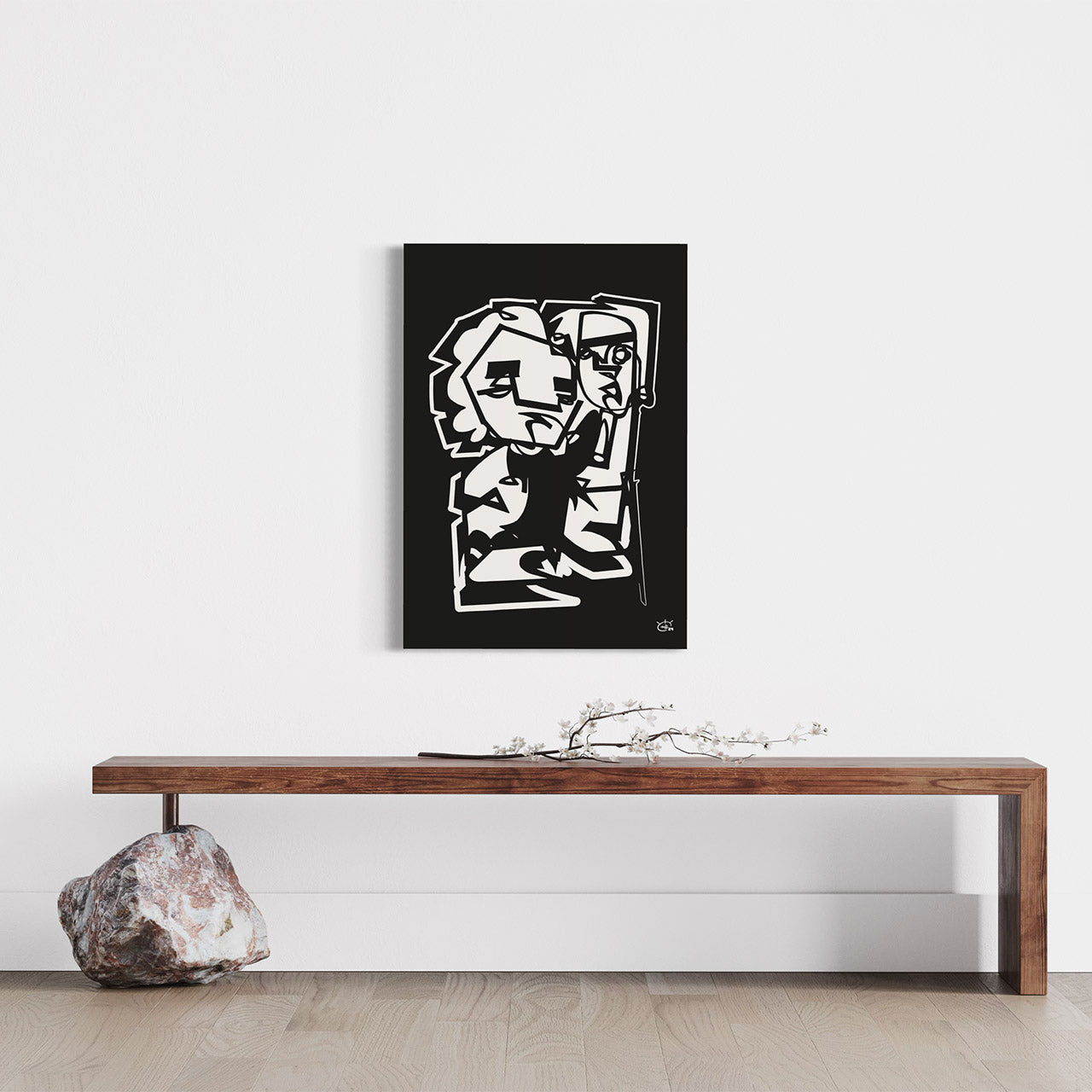 STOP COMPLAINING | One line abstract art poster