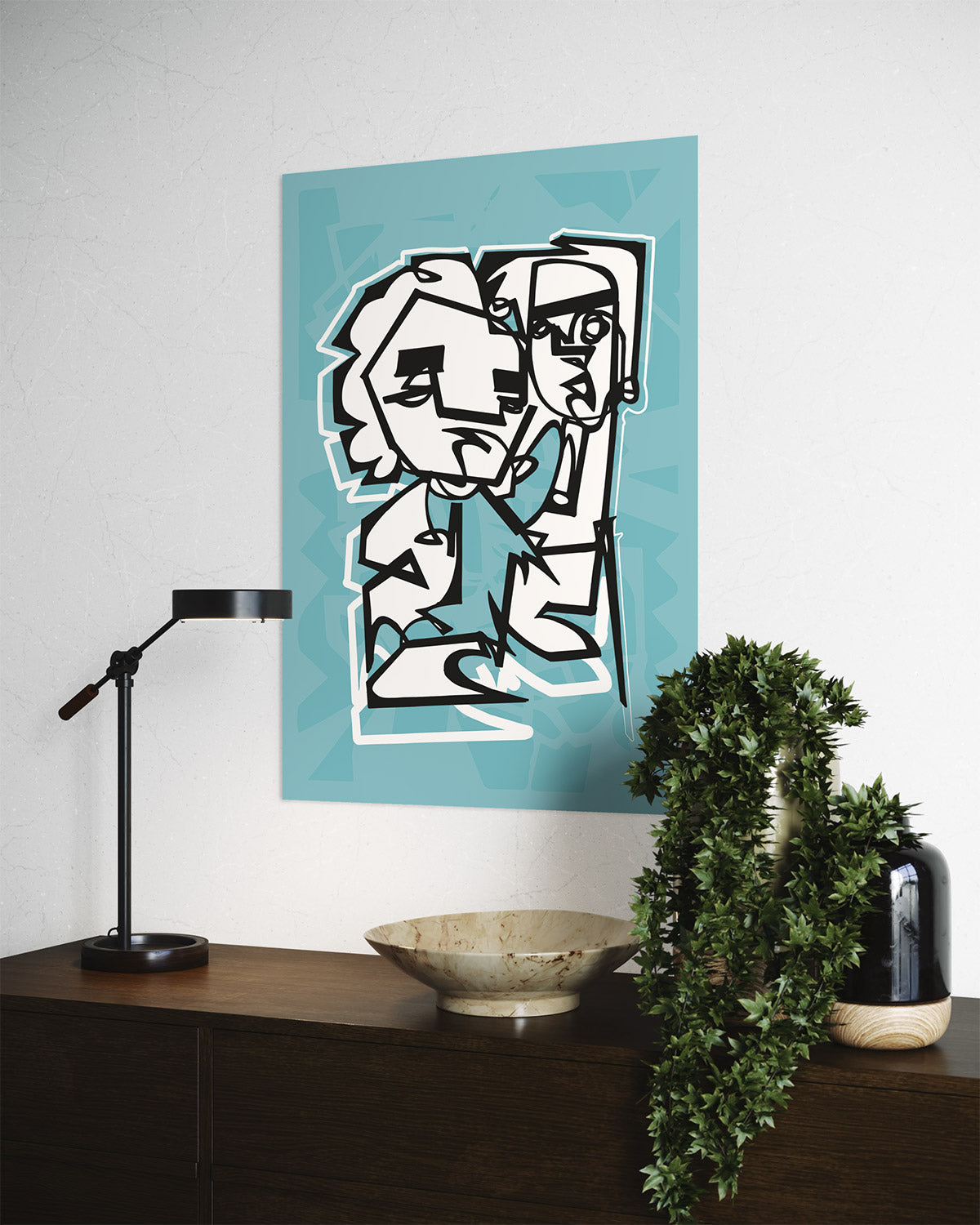 STOP COMPLAINING | One line abstract art poster