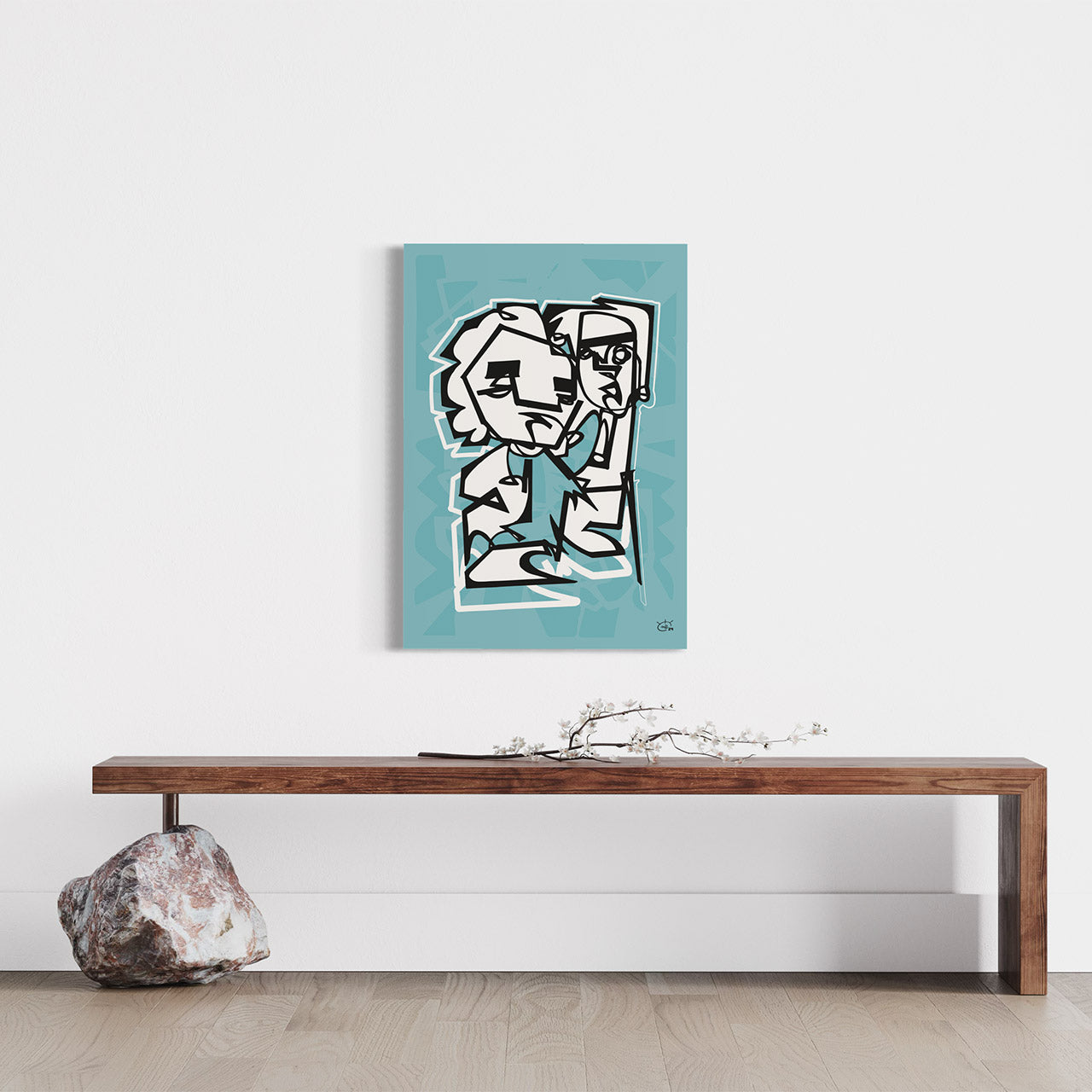 STOP COMPLAINING | One line abstract art poster