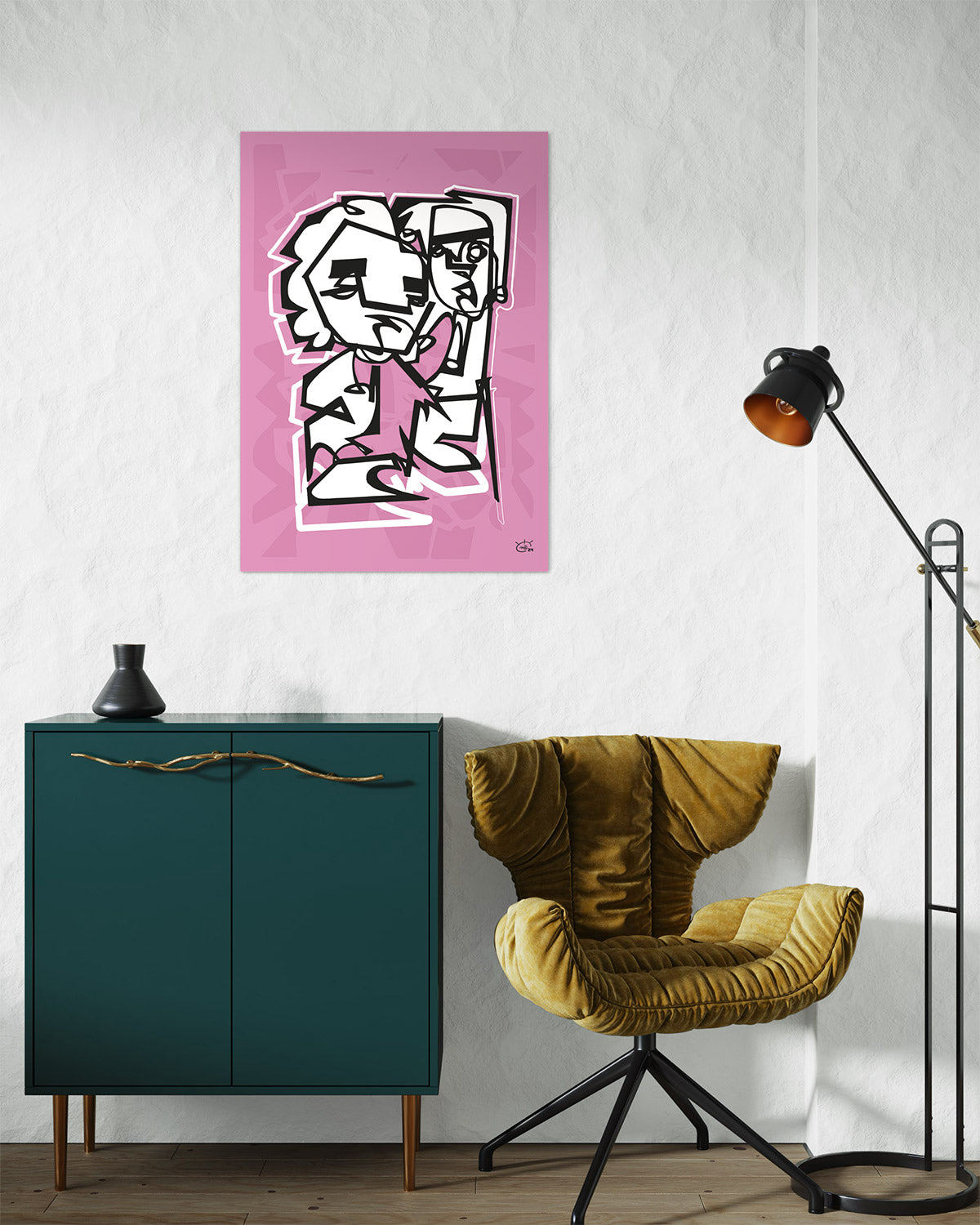 STOP COMPLAINING | One line abstract art poster