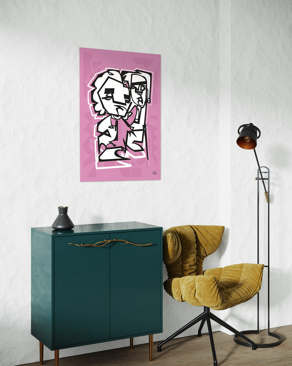 STOP COMPLAINING | One line abstract art poster