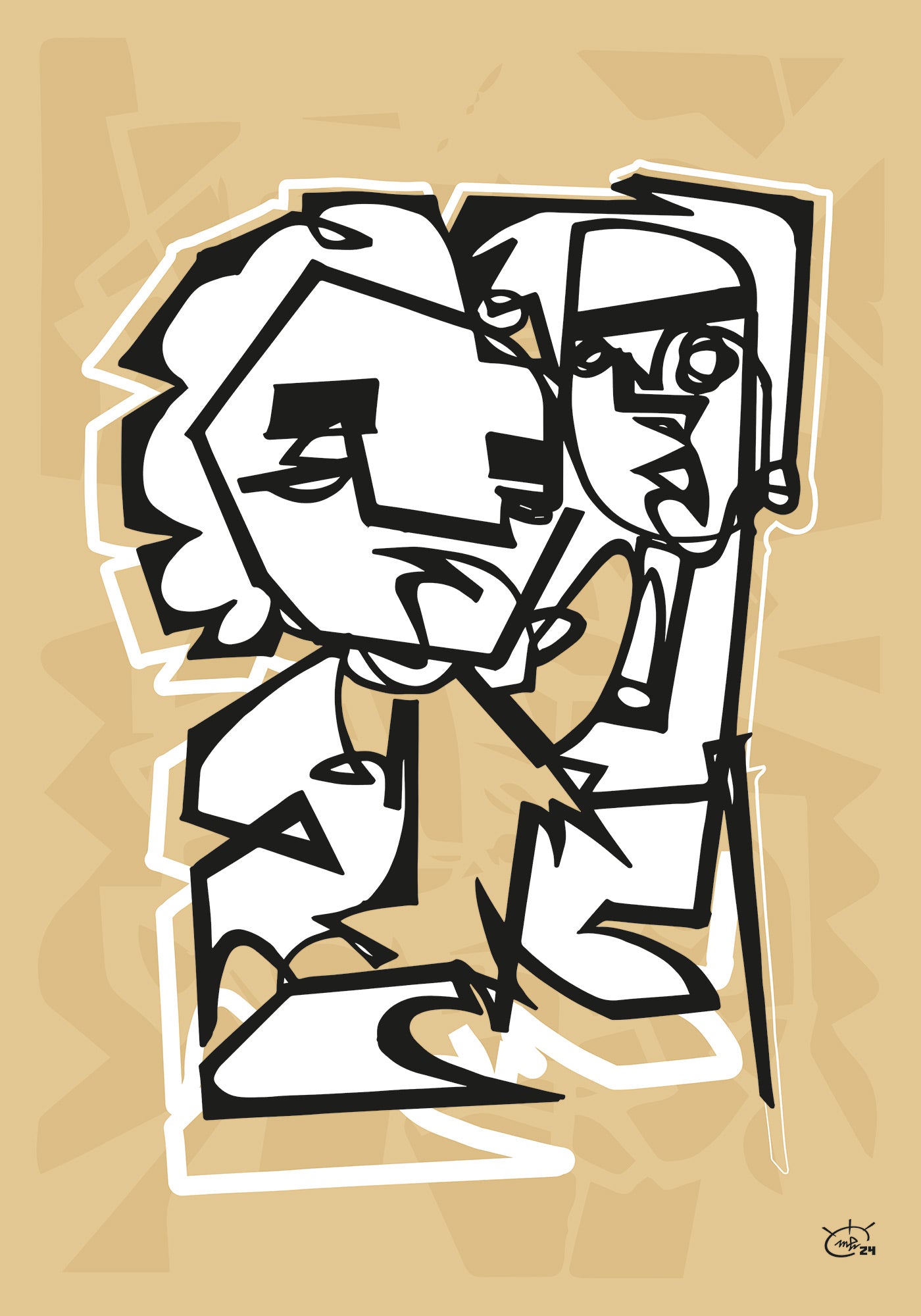 STOP COMPLAINING | Line canvas art print
