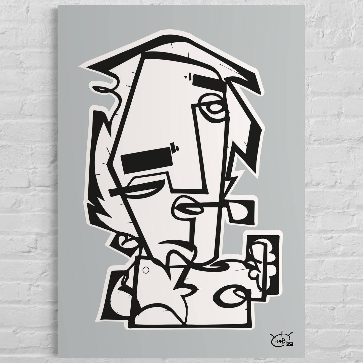 THE PIPE | Contemporary stylized cubism art poster