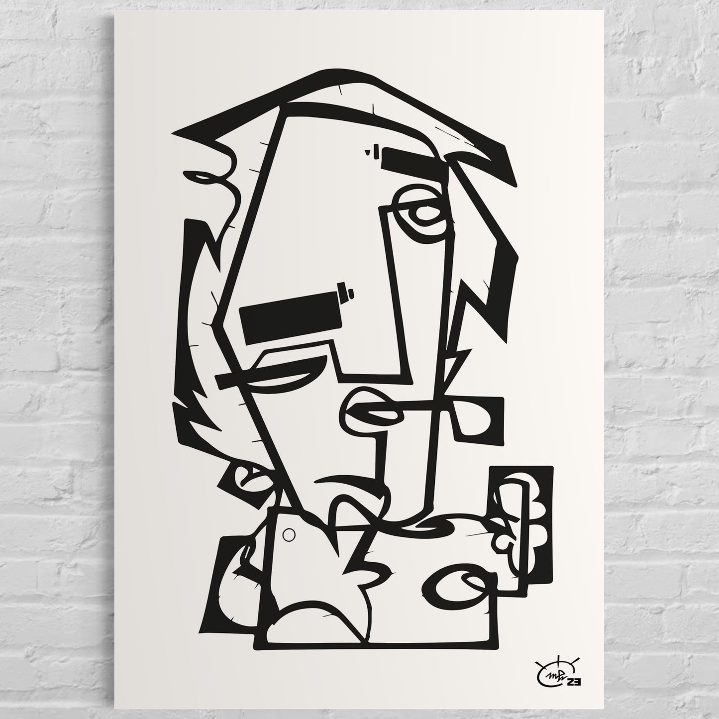 THE PIPE | Contemporary stylized cubism art poster