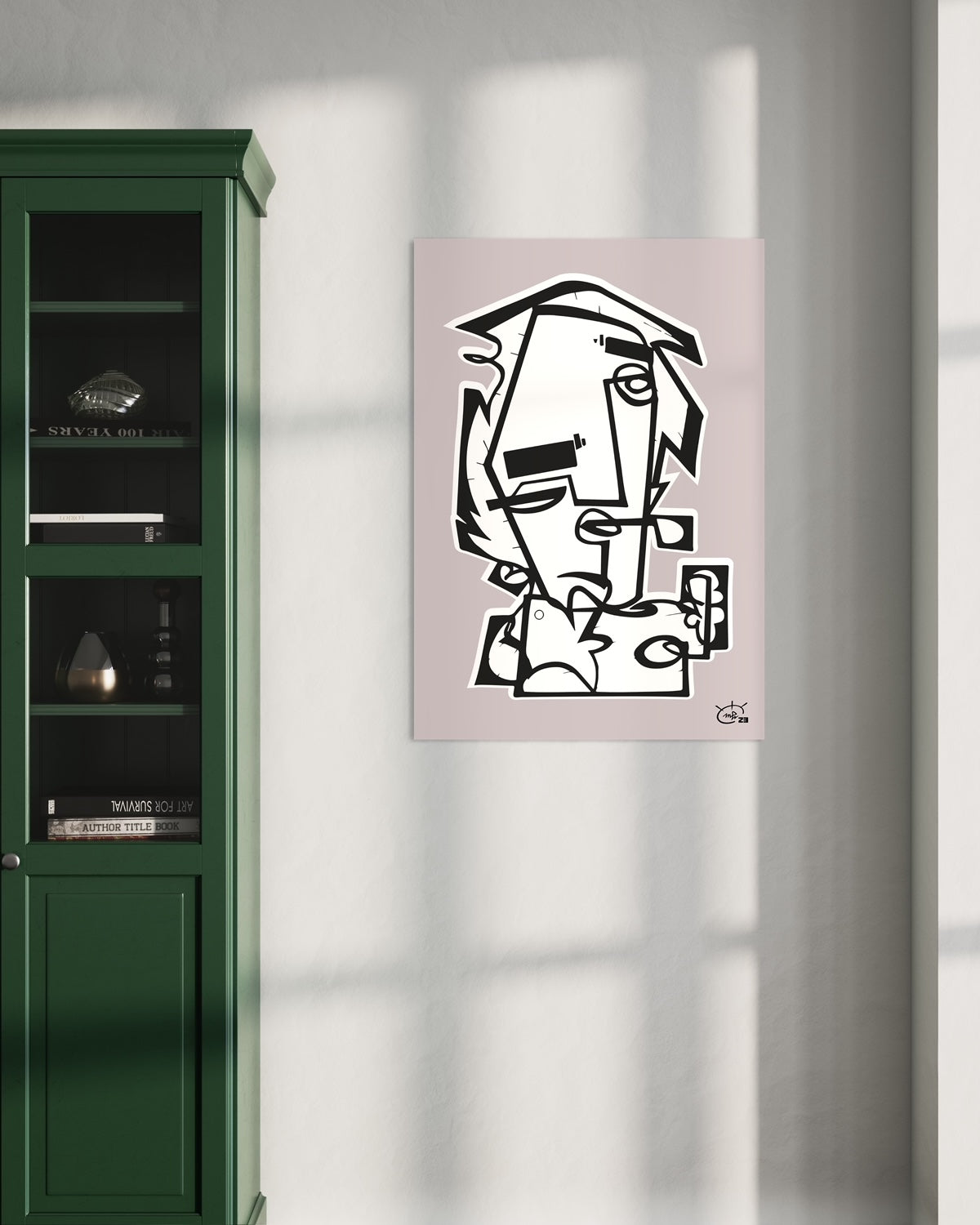 THE PIPE | Contemporary stylized cubism art poster