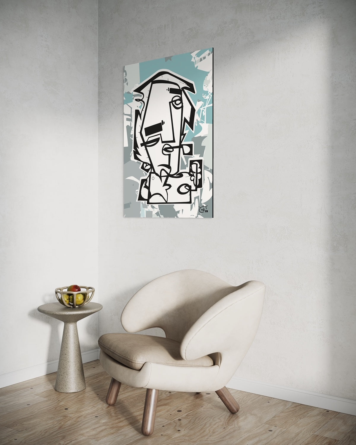 THE PIPE | Contemporary stylized cubism art poster