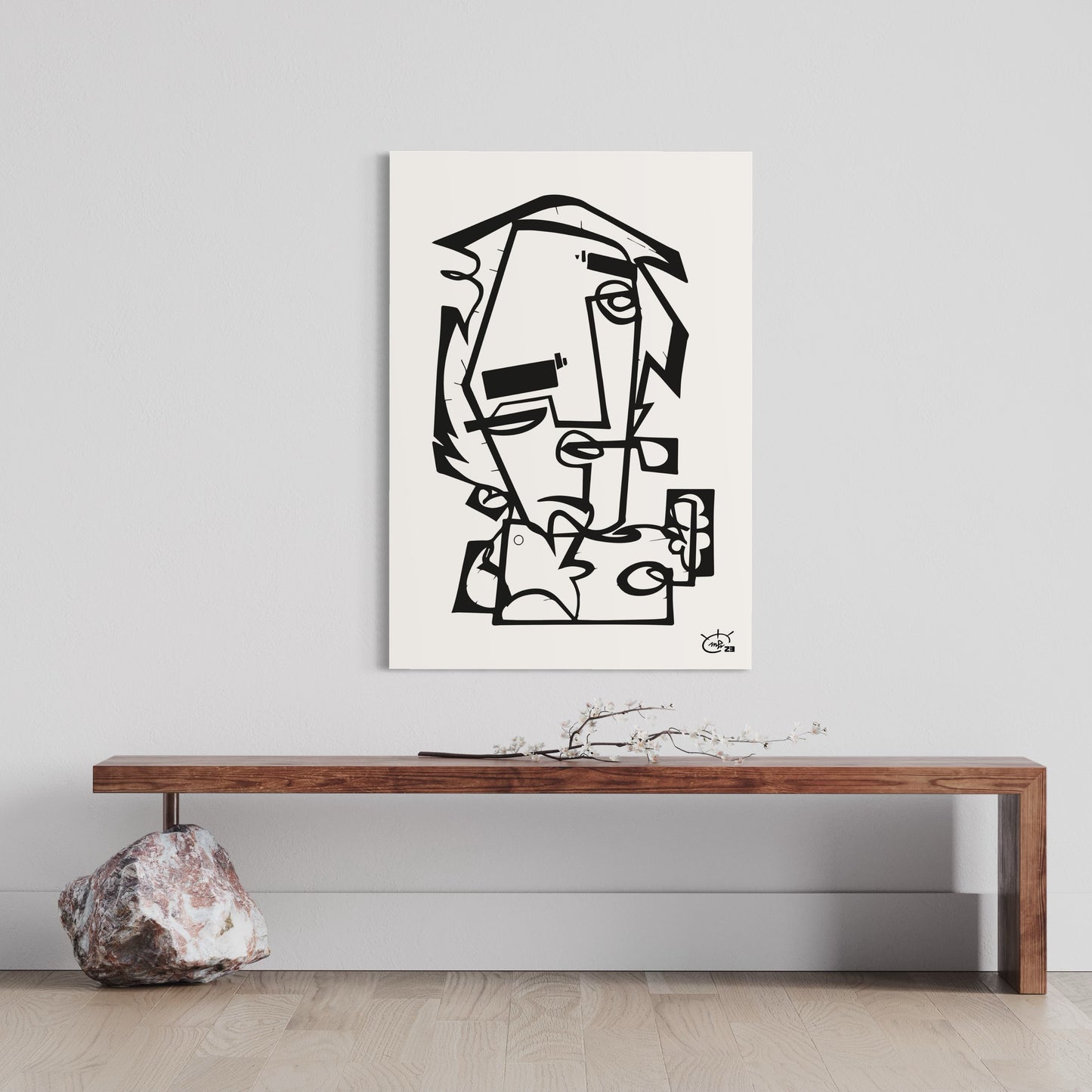 THE PIPE | Contemporary stylized cubism art poster