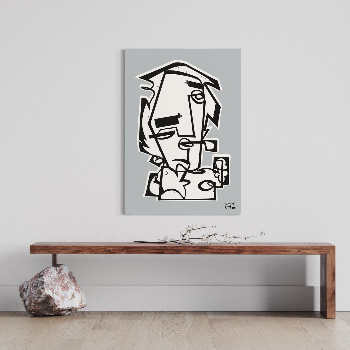 THE PIPE | Contemporary stylized cubism art poster