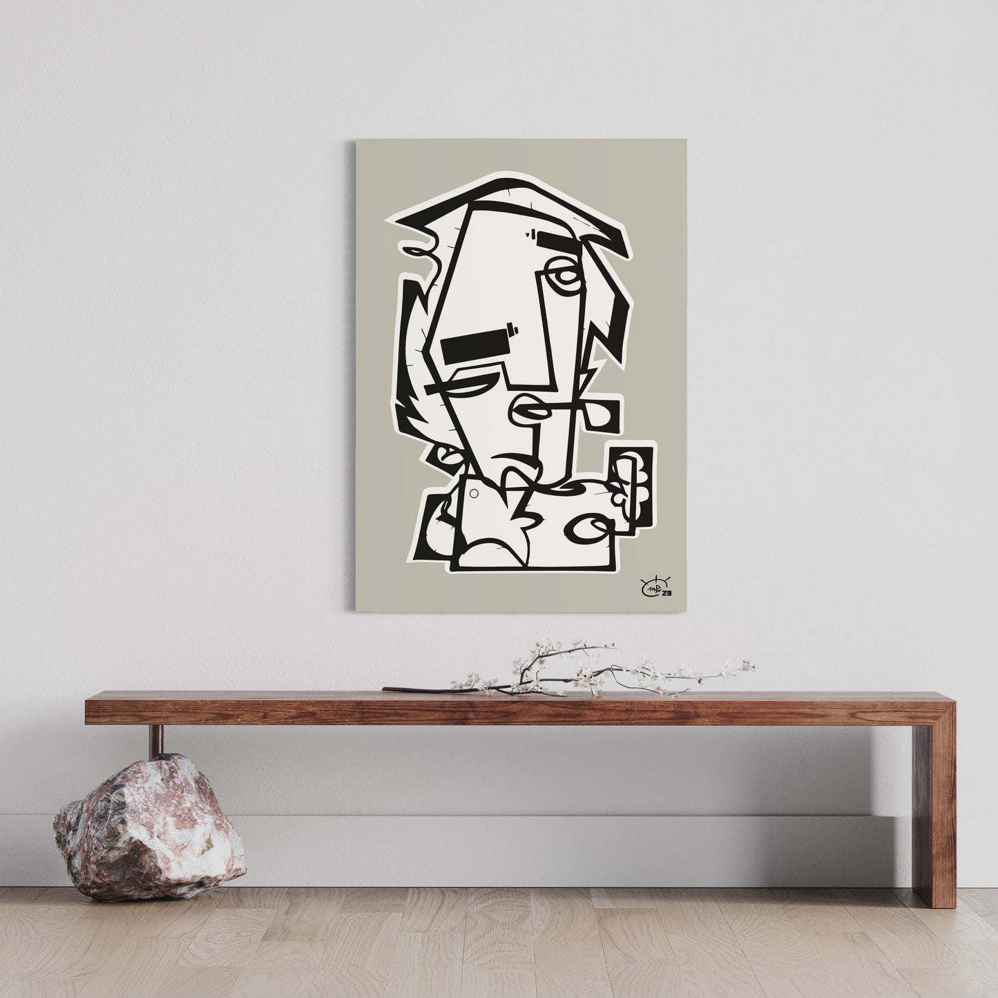 THE PIPE | Contemporary stylized cubism art poster