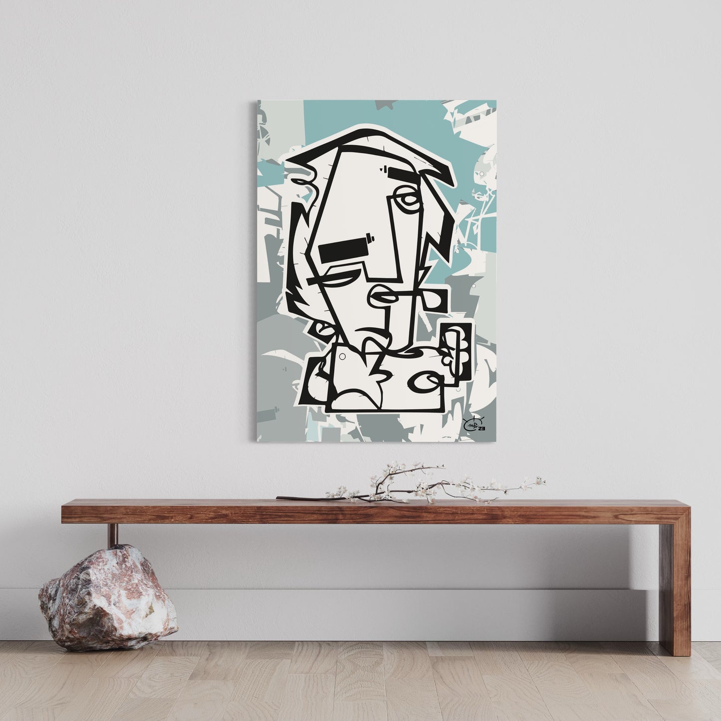 THE PIPE | Contemporary stylized cubism art poster