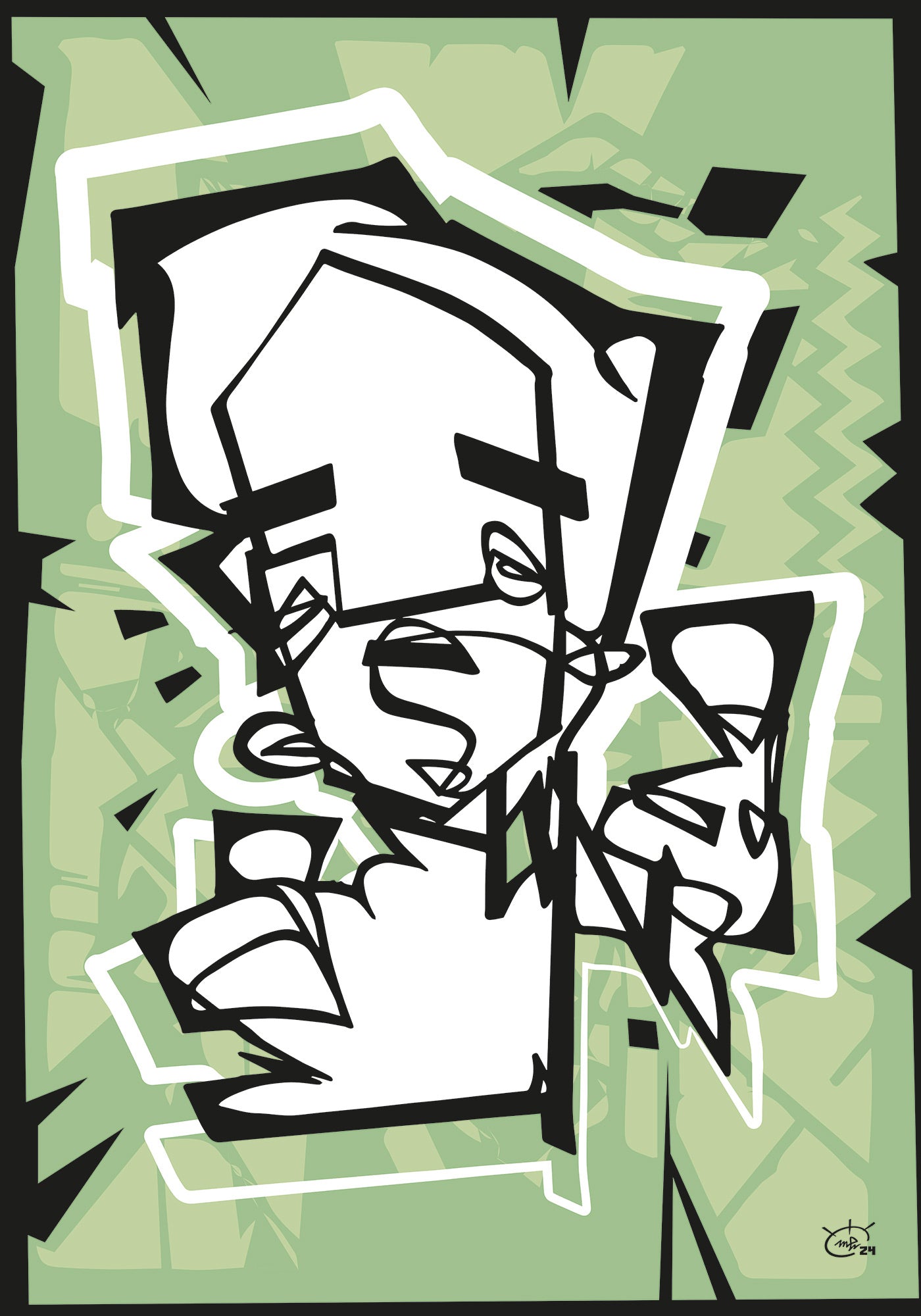 THUMBER | Single line graphic art poster
