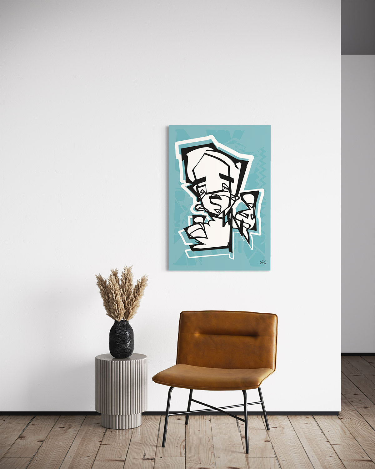 THUMBER | Contemporary stylized cubism canvas art print