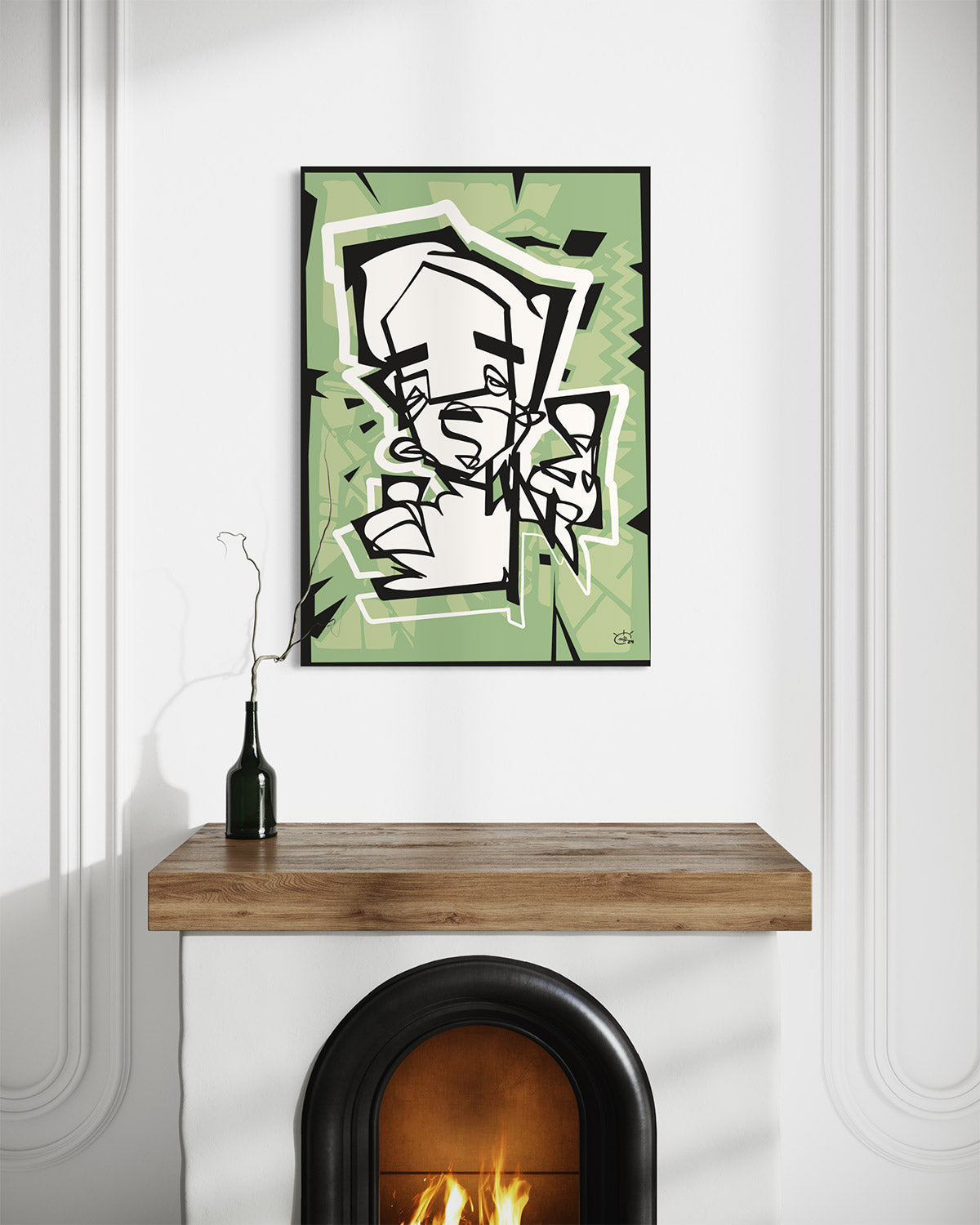 THUMBER | Contemporary stylized cubism canvas art print