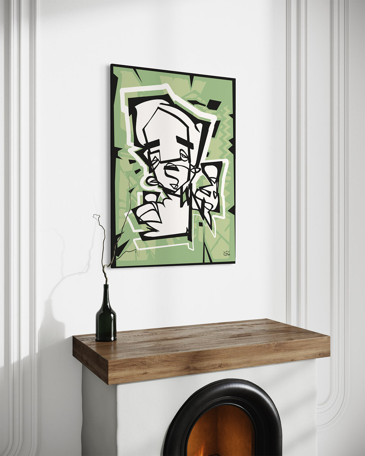 THUMBER | Contemporary stylized cubism canvas art print