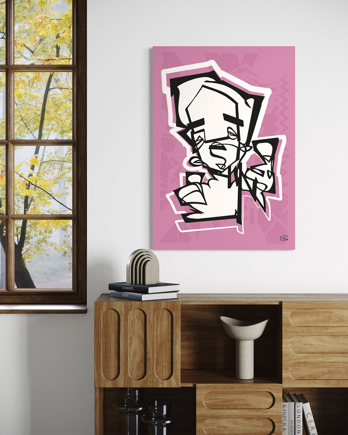 THUMBER | Contemporary stylized cubism canvas art print