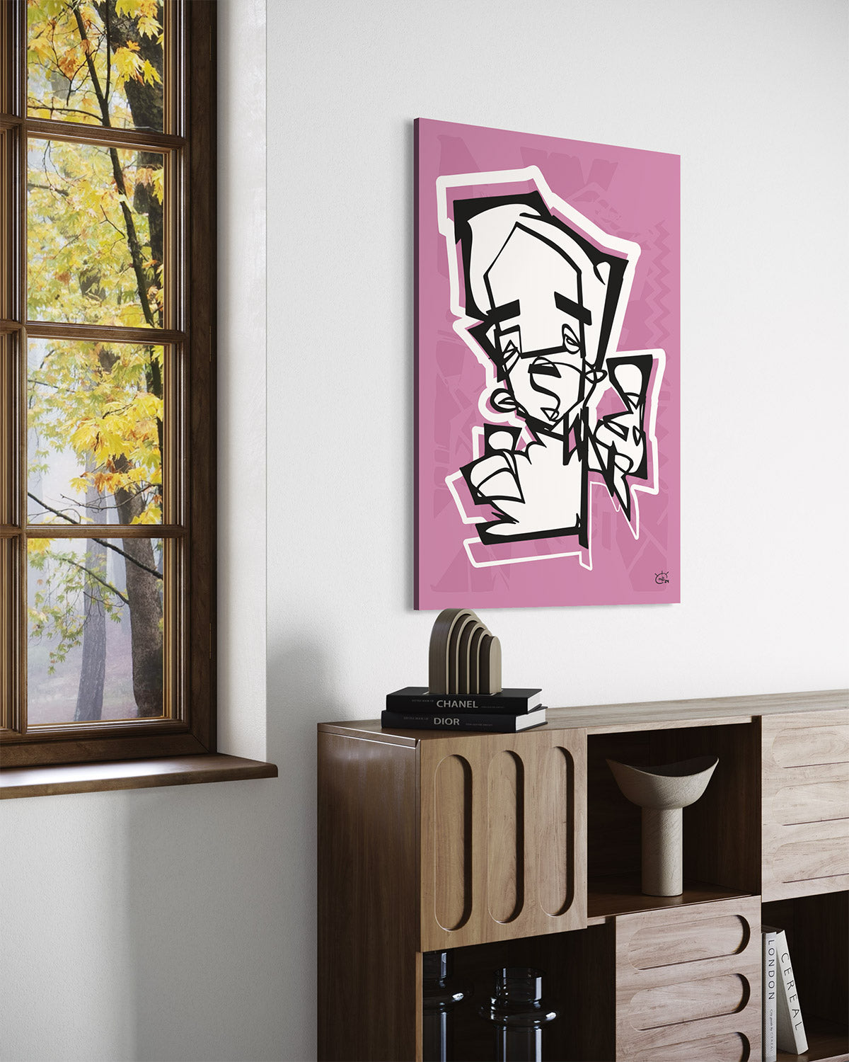 THUMBER | Contemporary stylized cubism canvas art print