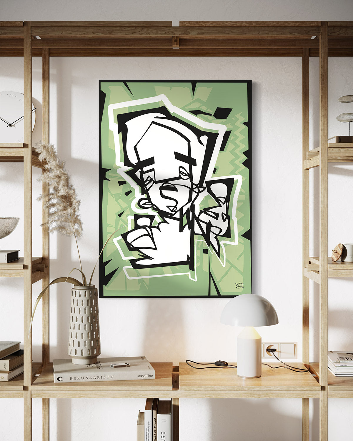 THUMBER | Contemporary stylized cubism canvas art print