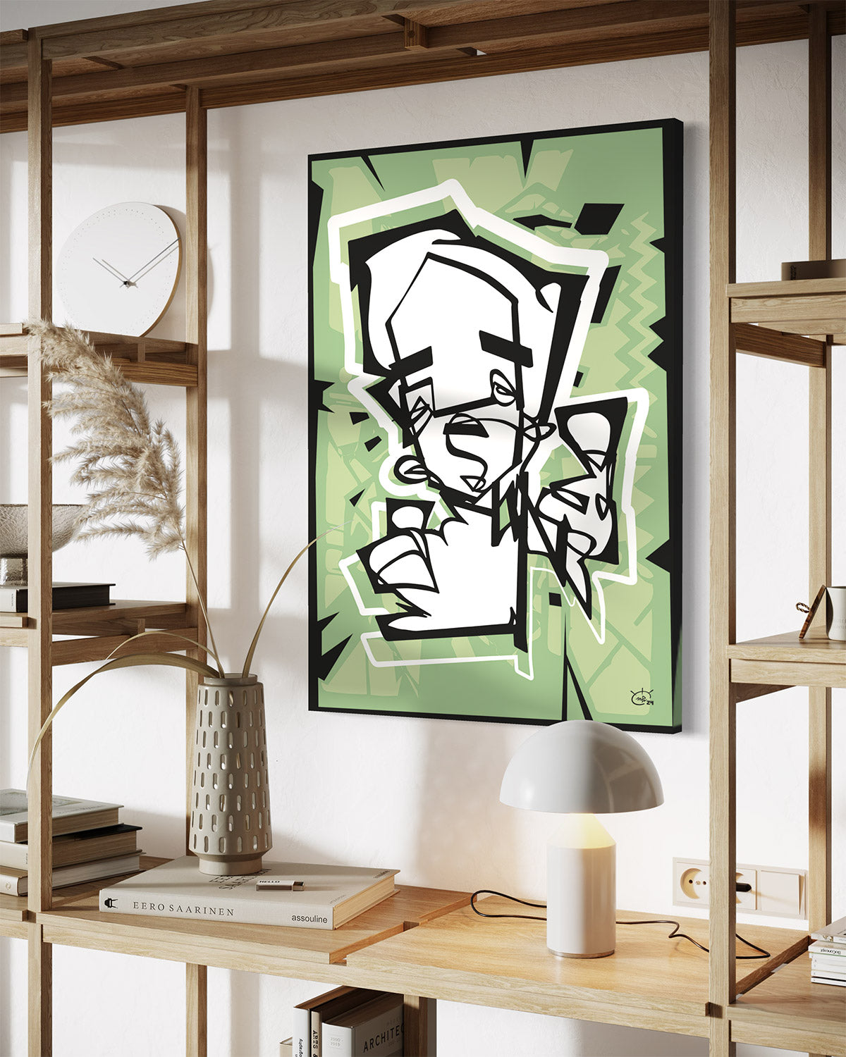 THUMBER | Contemporary stylized cubism canvas art print