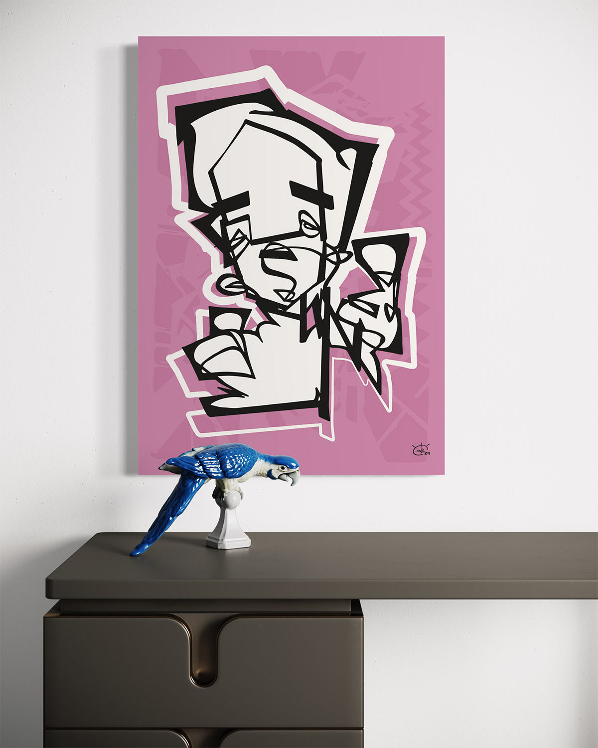 THUMBER | Contemporary stylized cubism canvas art print