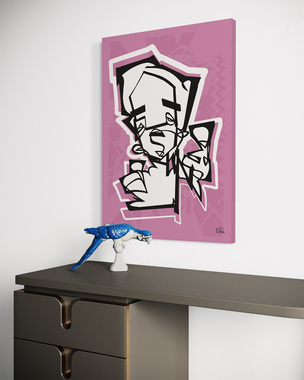 THUMBER | Contemporary stylized cubism canvas art print