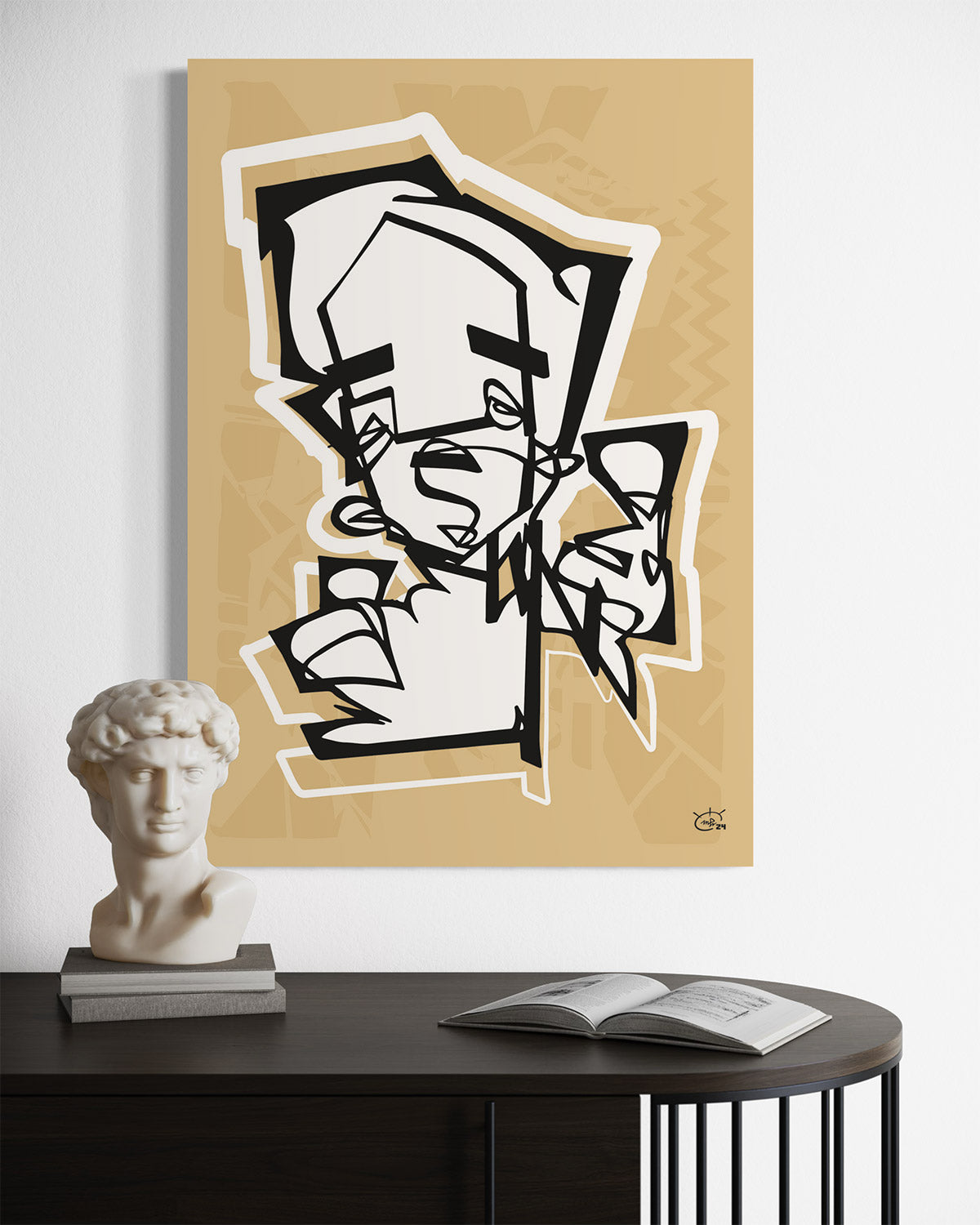 THUMBER | Contemporary stylized cubism canvas art print