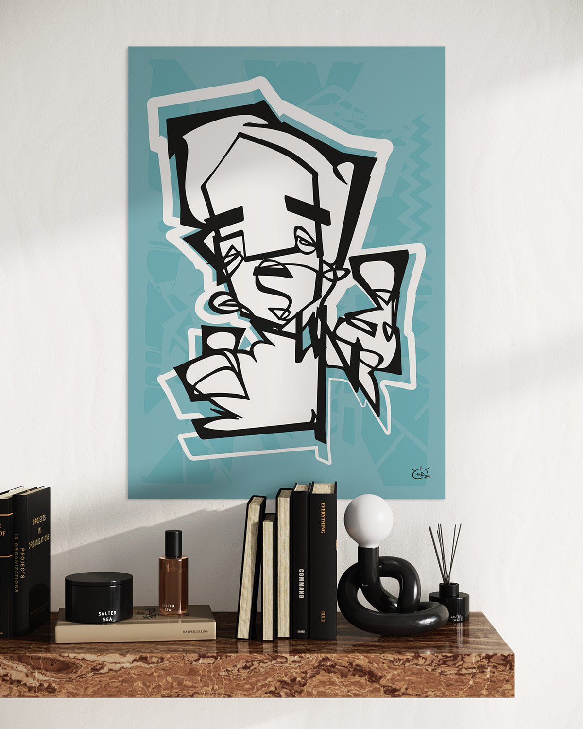 THUMBER | Single line graphic art poster