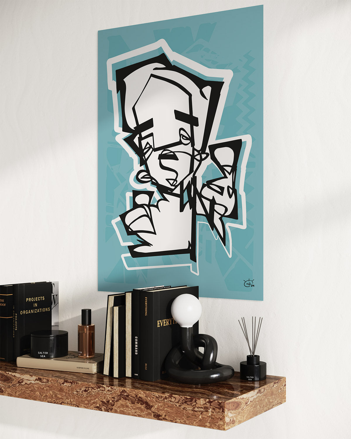 THUMBER | Single line graphic art poster
