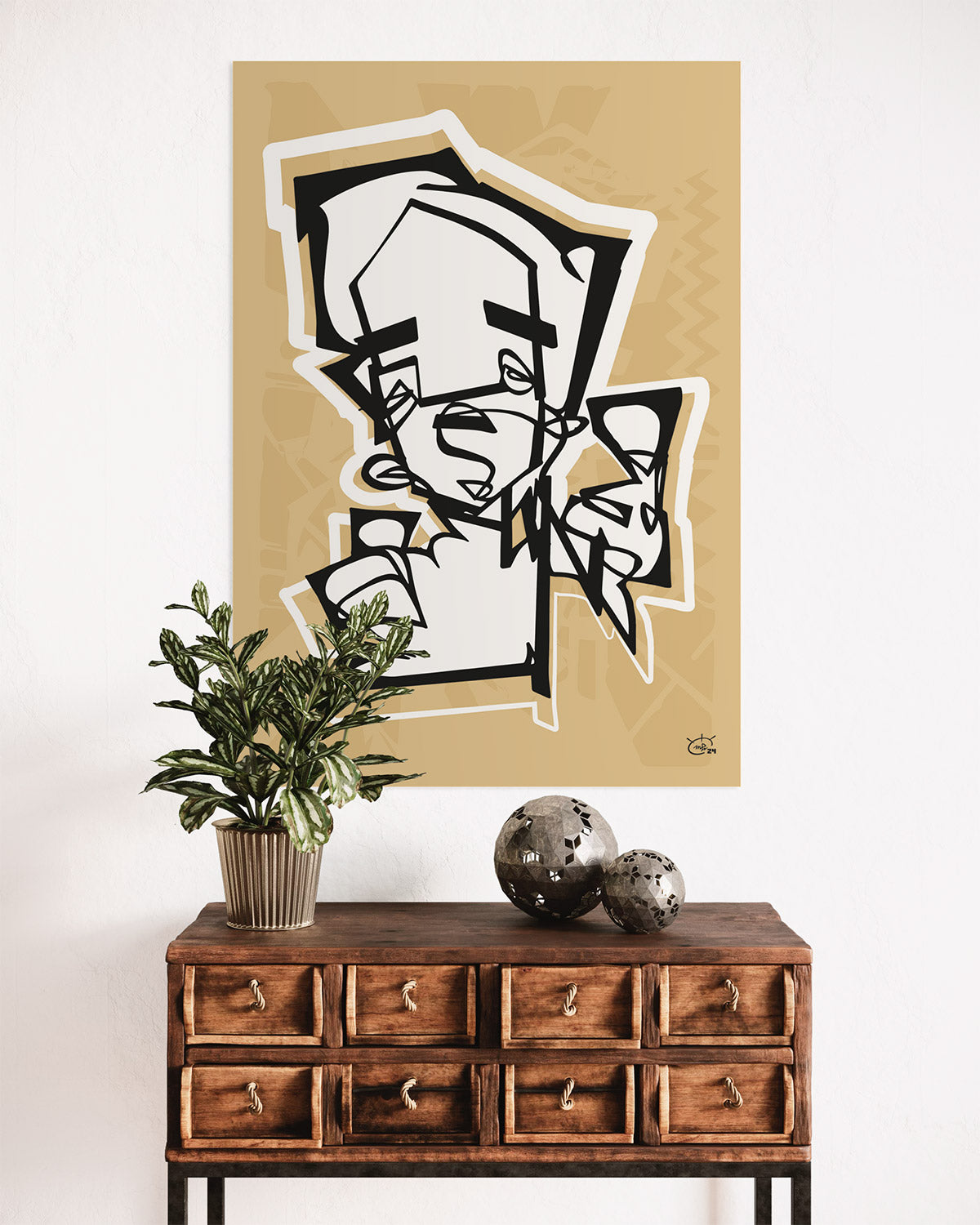 THUMBER | Single line graphic art poster