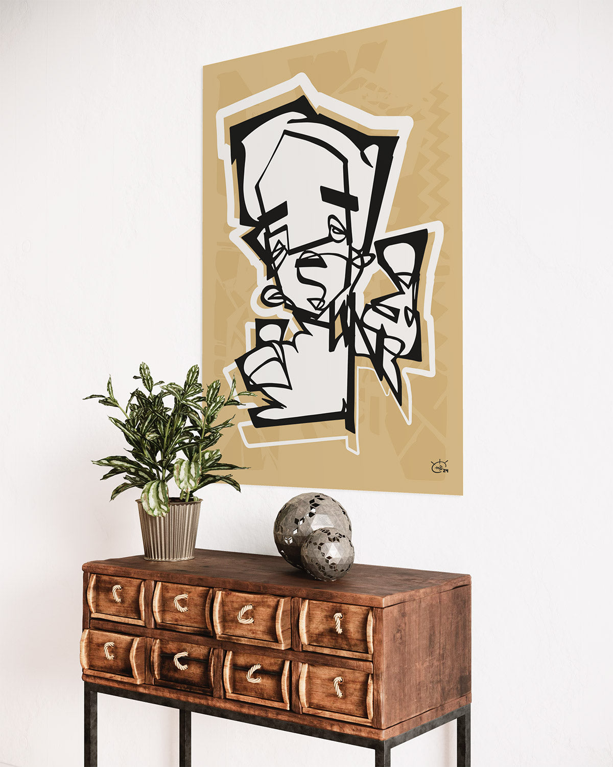 THUMBER | Single line graphic art poster