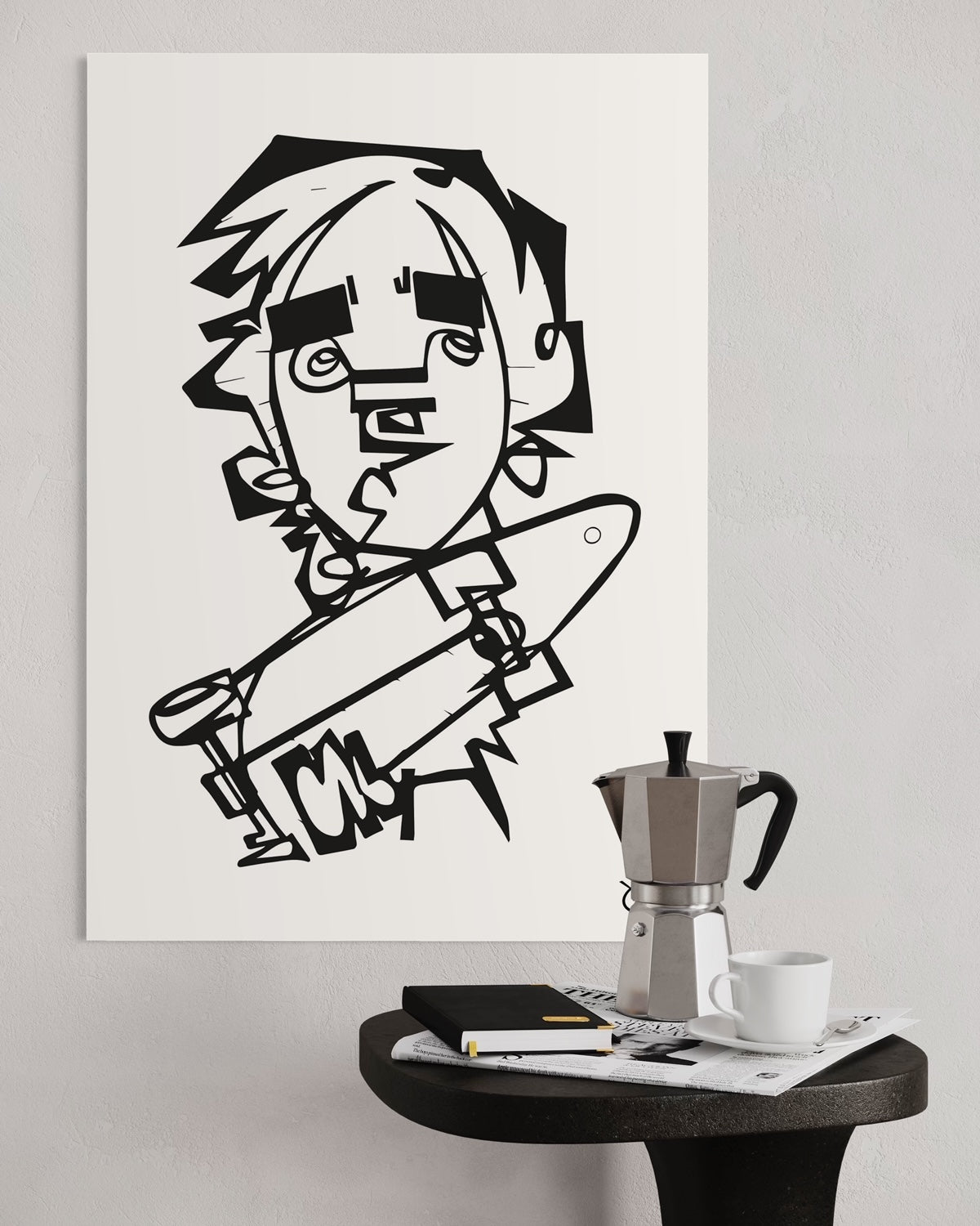 TONY HAWK JR | Line painting street canvas art print