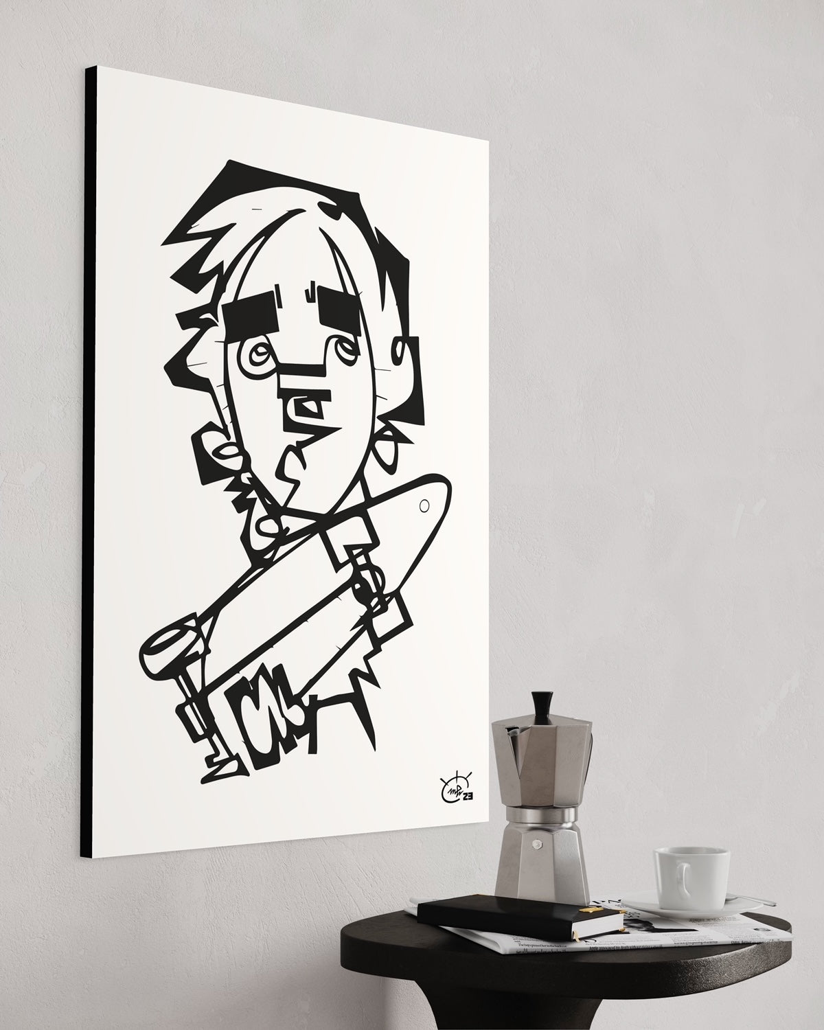 TONY HAWK JR | Line painting street canvas art print