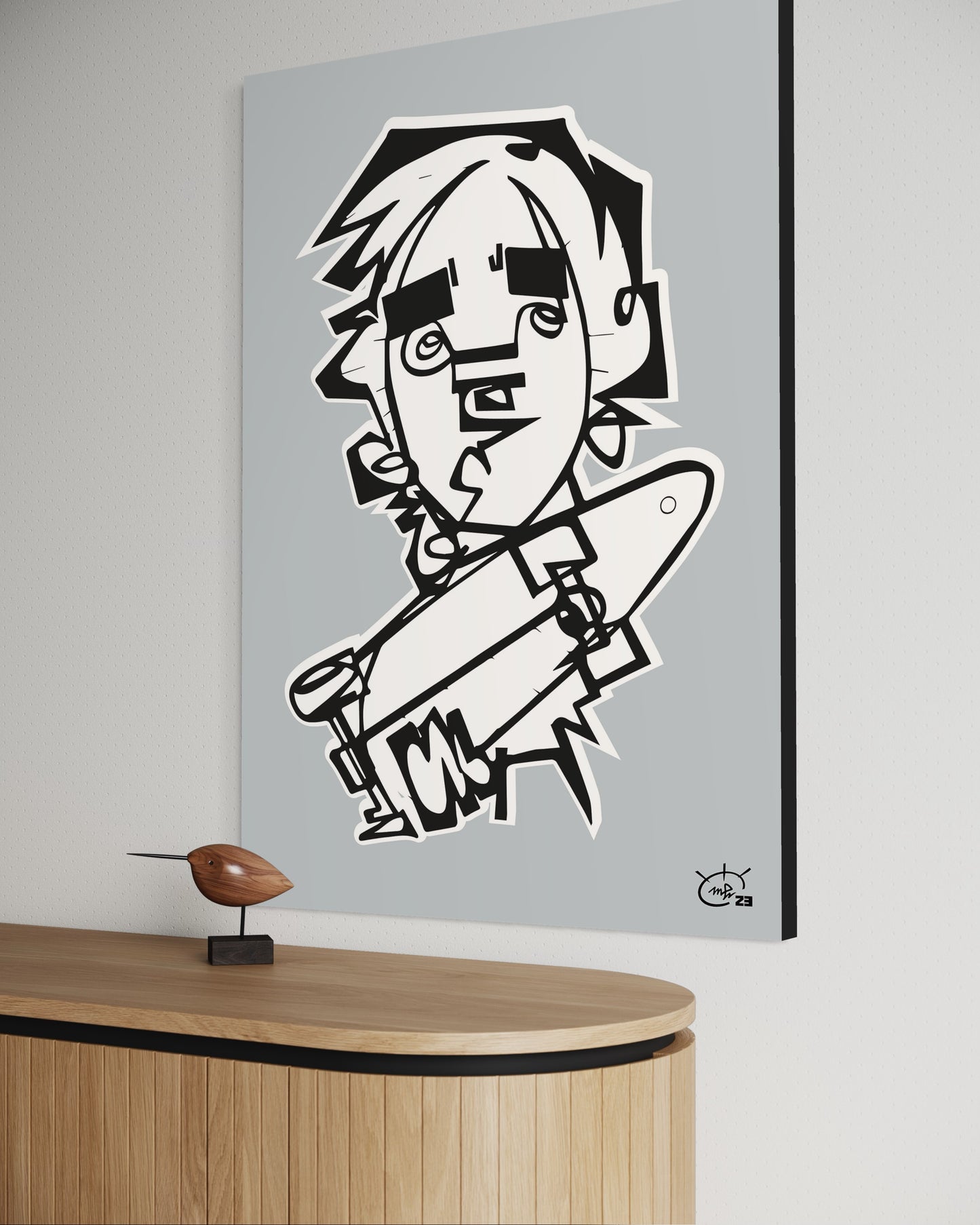 TONY HAWK JR | Line painting street canvas art print