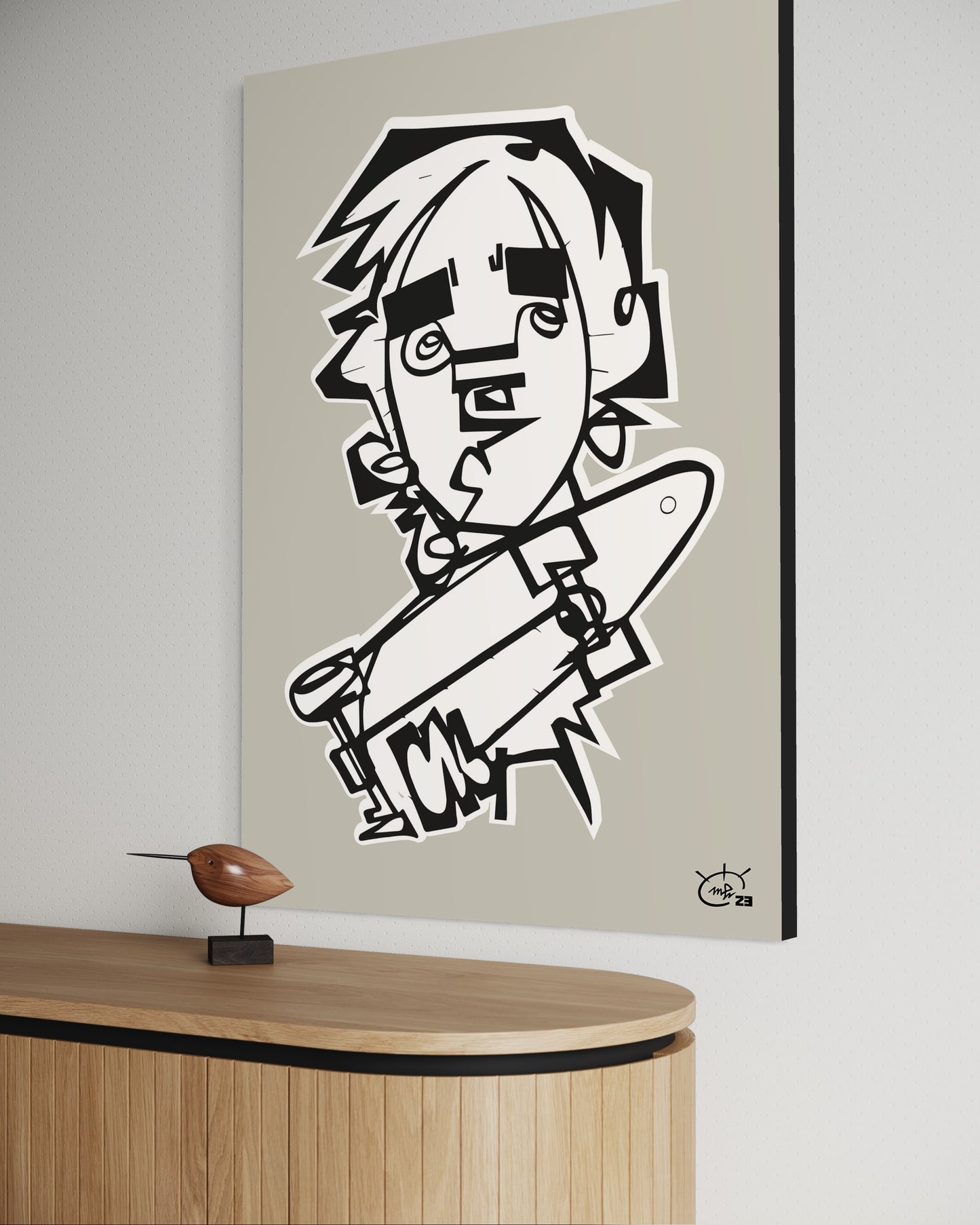 TONY HAWK JR | Line painting street canvas art print