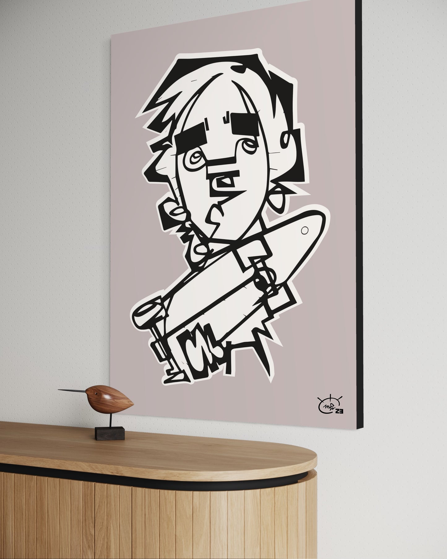 TONY HAWK JR | Line painting street canvas art print