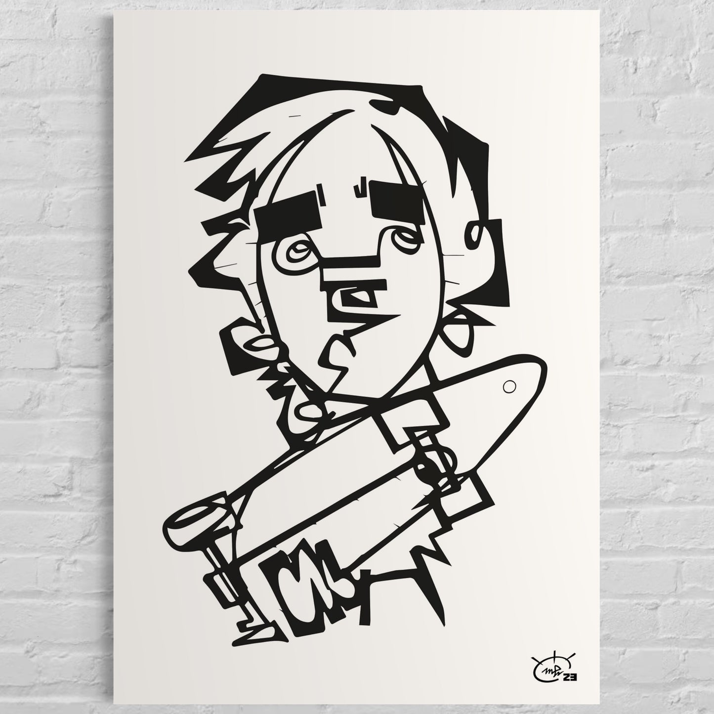 TONY HAWK JR | Line painting street canvas art print