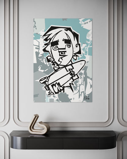 TONY HAWK JR | Continuous line drawing street art poster